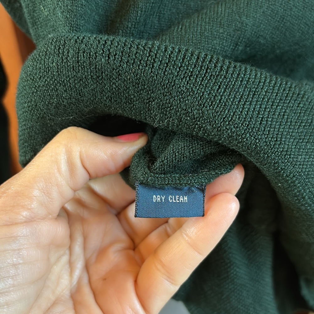 Polo by Ralph Lauren 100% Merino Wool 1/4 Button Pullover Sweater Dk Gr Mens XL - Picture 4 of 10